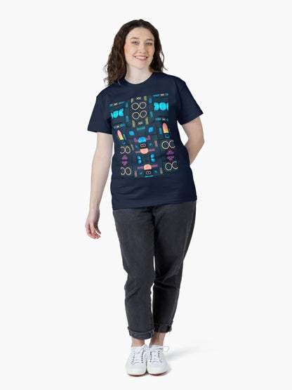 3D Shapes with Dark Blue Background New Design