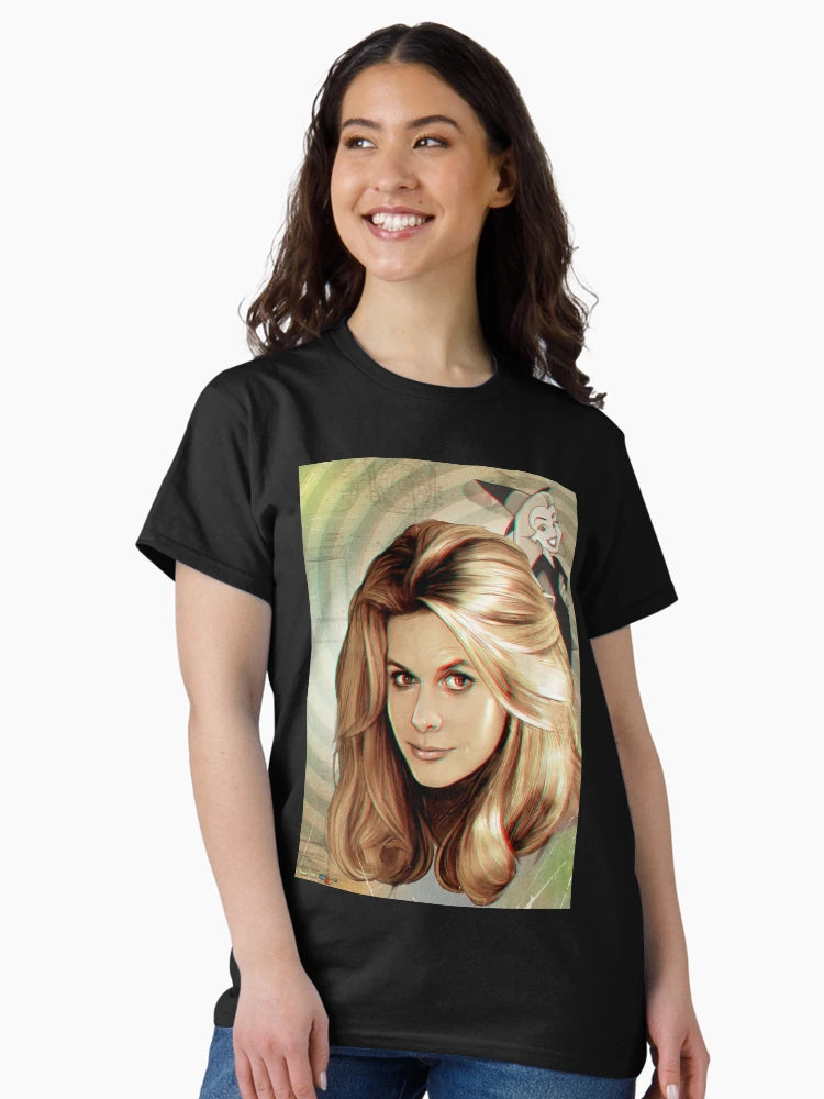 Elizabeth Montgomery as TV's Samantha from Bewitched Anaglyph 3d illustration