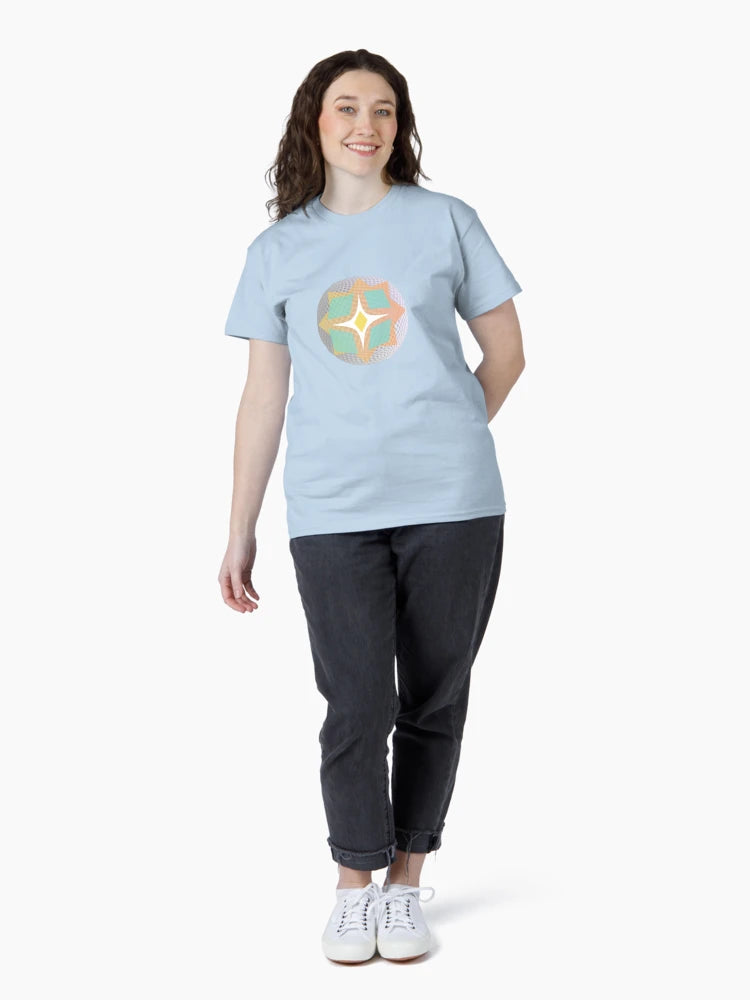 3D Polka Grey Orange Blue