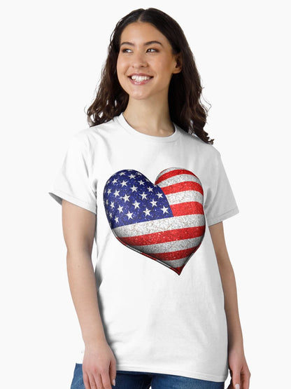 3D USA heart.