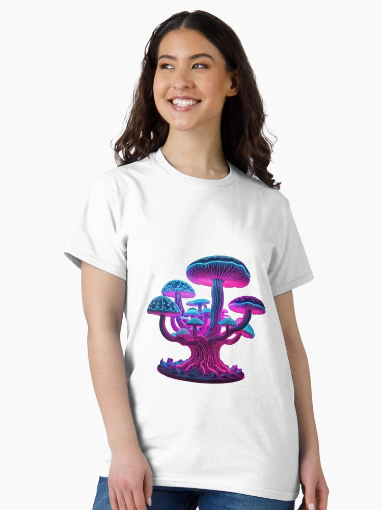 3D Neon Mushrooms