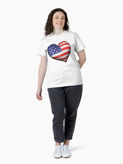 3D USA heart.