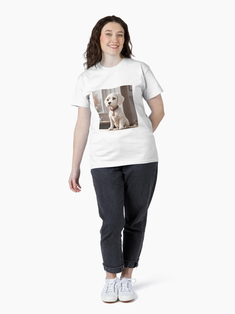 3D white cute dog