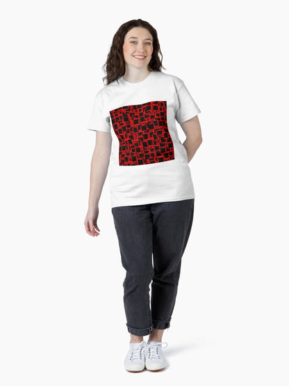 3d squares on glowing red backdrop