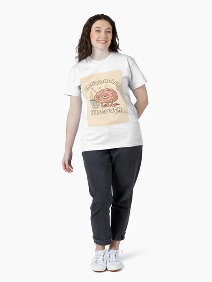 Emotionally Hungover – Funny Burnout Brain Coffee Shirt