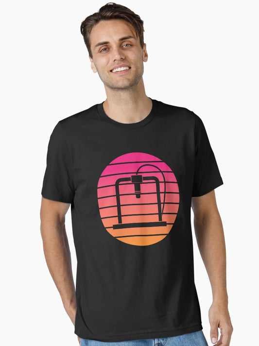 3D printer - circle, sunset