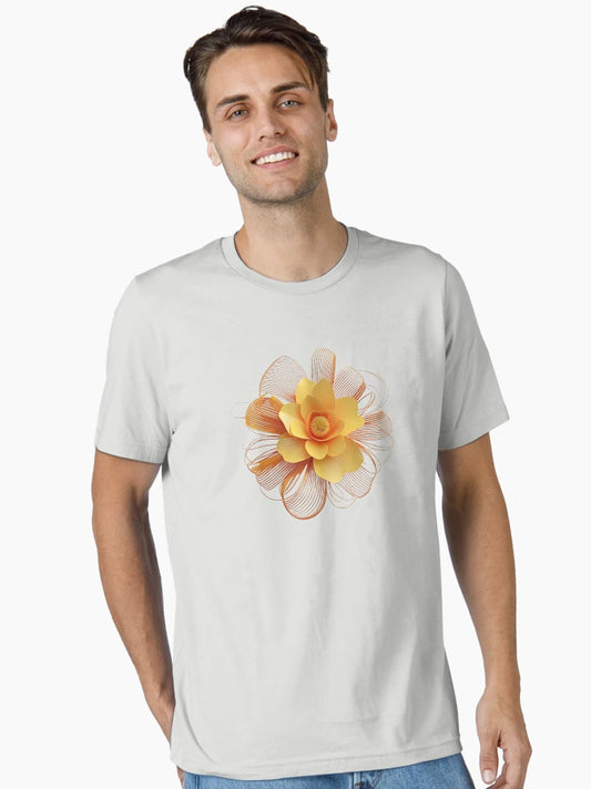 3D lacey orange and yellow flower