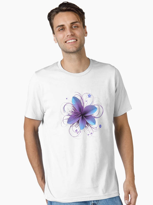 3D blooming delicate purple  flower