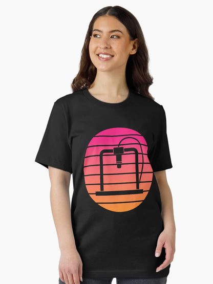 3D printer - circle, sunset