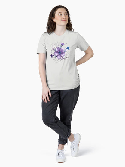 3D delicate purple & blue flower