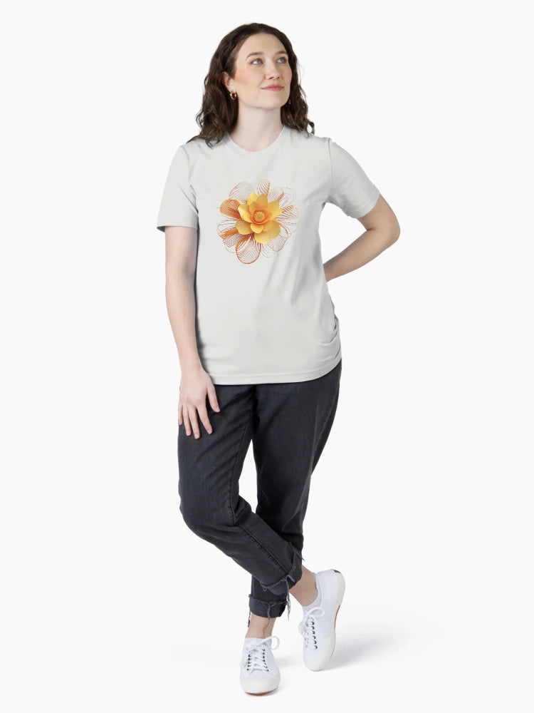 3D lacey orange and yellow flower
