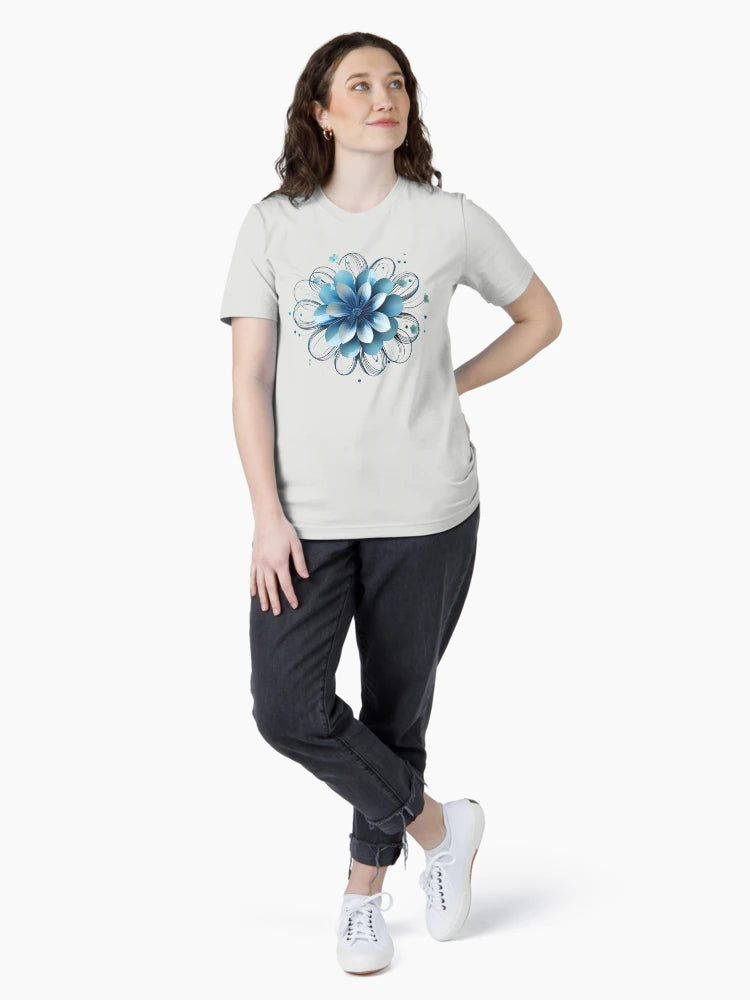 3D delicate baby blue flower