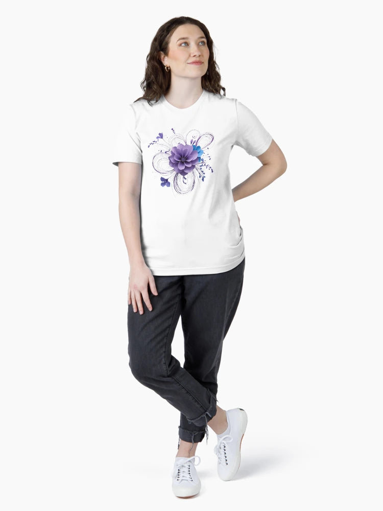 3D delicate purple  flower