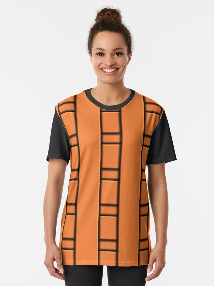3D Orange Geometric Abstract Pattern