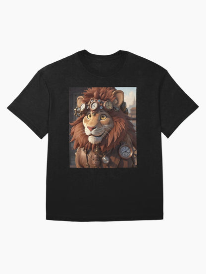 3D Steampunk Lion Art Painting Design Print