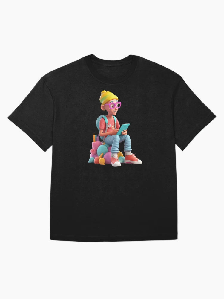 3D character in Notion style, with a casual look