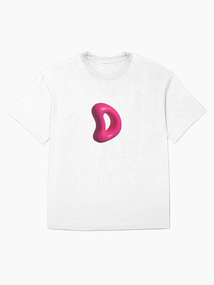3D Pink Jelly Letter D – Glossy Bubble Alphabet Art