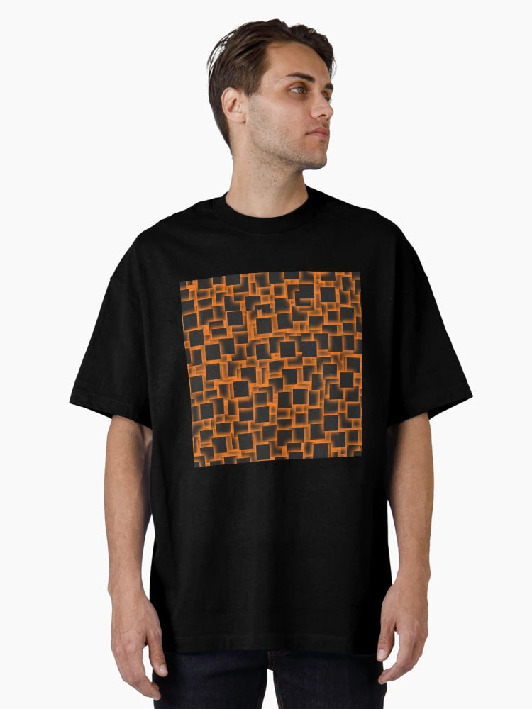 3d squares on glowing peach backdrop