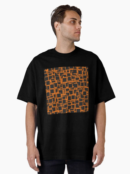 3d squares on glowing peach backdrop
