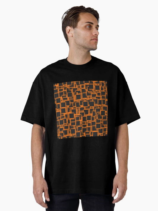 3d squares on glowing peach backdrop