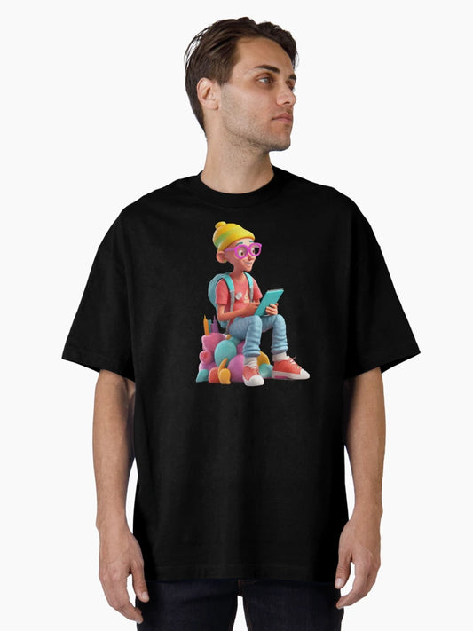 3D character in Notion style, with a casual look