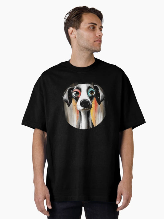 3D Dog. Colourful Dog illustration with a Retro Meaning.