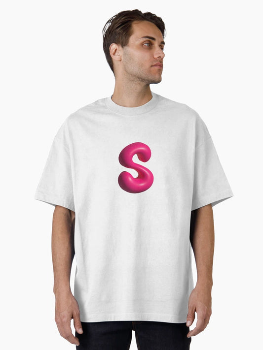 3D Pink Jelly Letter S – Glossy Bubble Alphabet Art