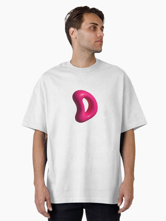 3D Pink Jelly Letter D – Glossy Bubble Alphabet Art