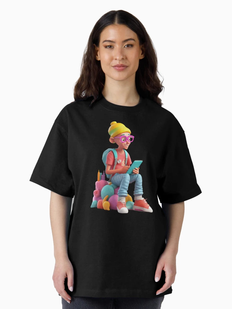 3D character in Notion style, with a casual look