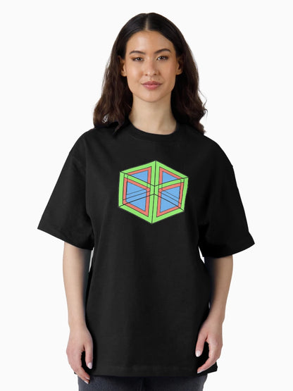 3D Cube #3 - Green, Blue, Orange