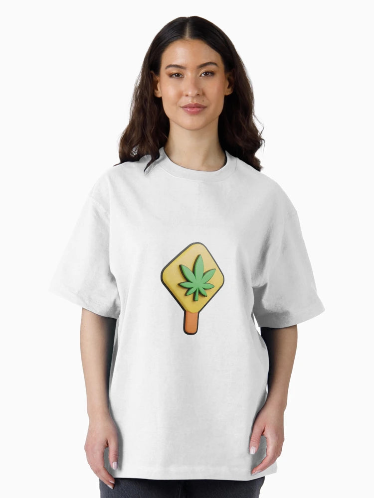3D model cartoonish pot leaf sign