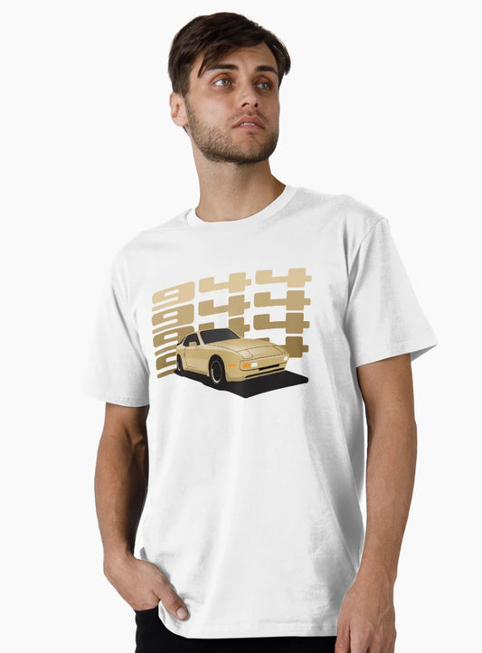 1986 Porsche 944 Gold illustration