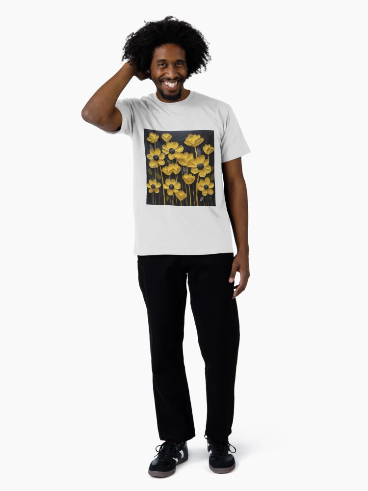 3D flowers, yellow