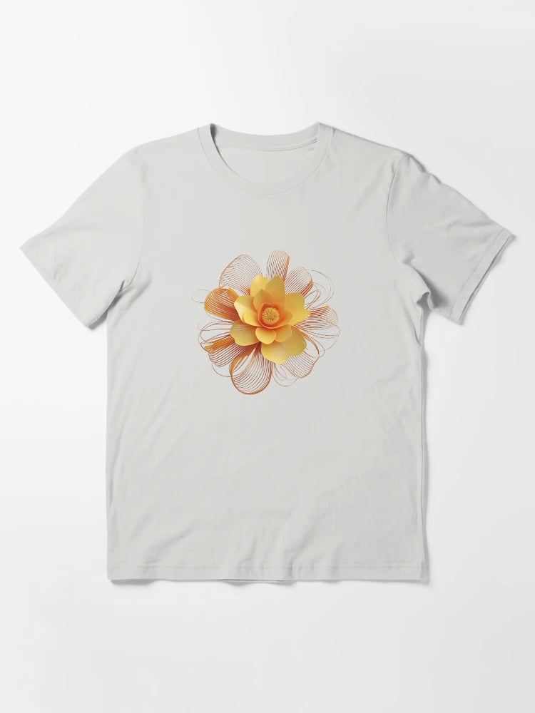3D lacey orange and yellow flower